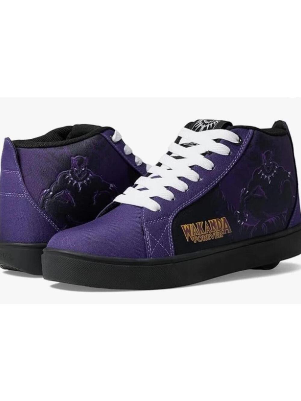 HEELYS Youth Size 8 Unisex Black Panther Racer 20 Mid Shoe Skate Sneaker